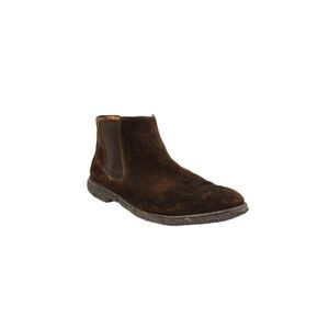 Faconnable Mens Suede Stretch Inset Avery Ankle Boots Brown Size 10.5 Medium